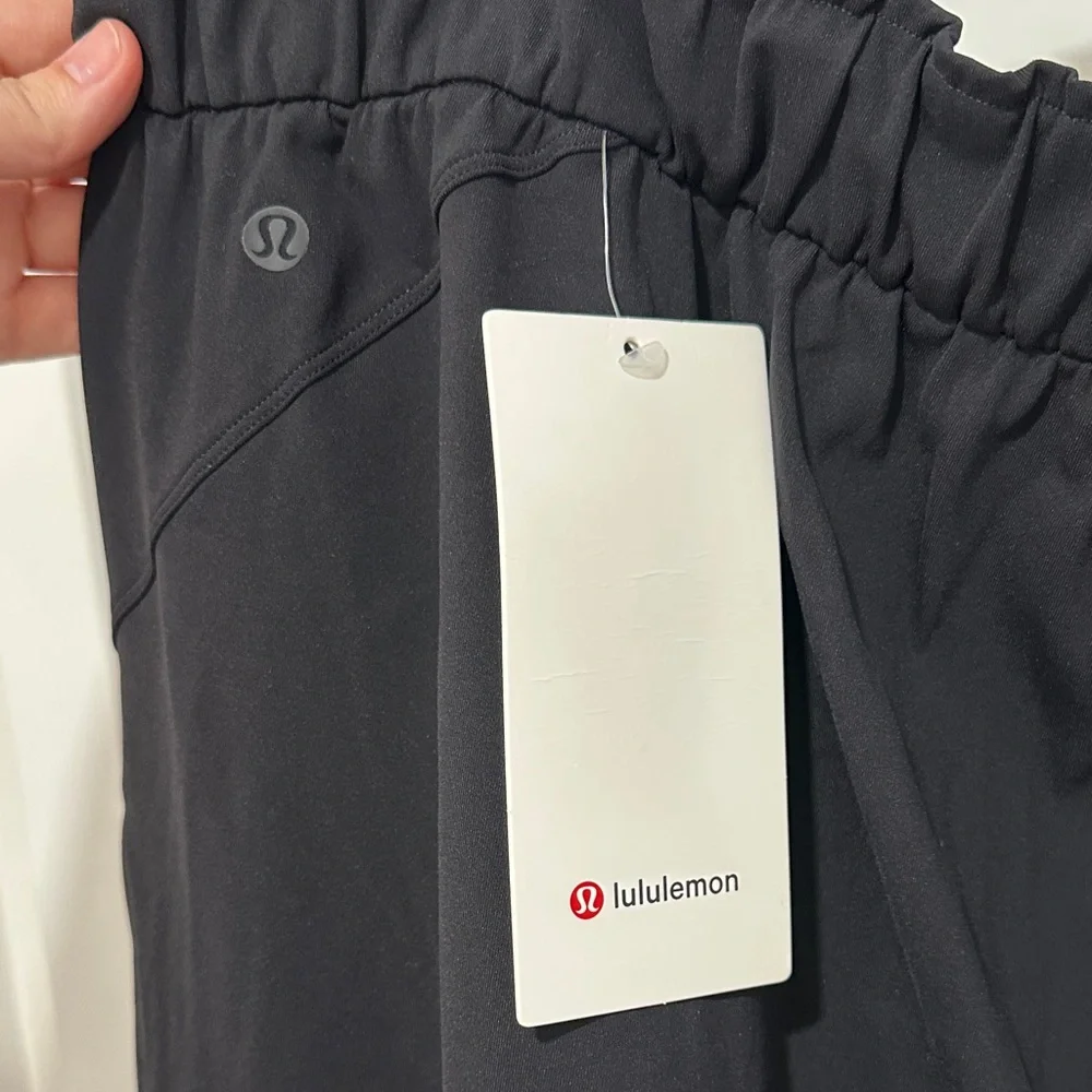 NWT lululemon athletica Women’s Black Track Joggers with Drawstring Waist Plus - Picture 3 of 5